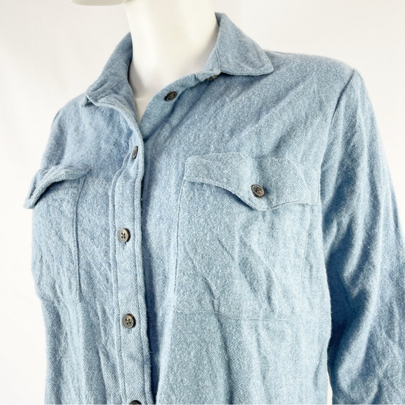 Madewell Women's Blue Long Sleeve Button Up Flannel Shirt Size XS - Picture 3 of 10